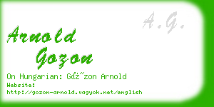 arnold gozon business card
